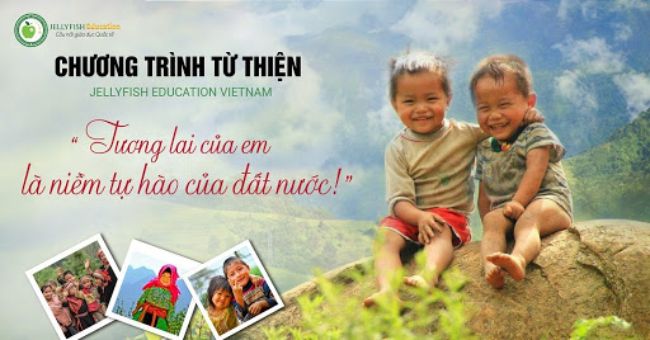 Băng rôn từ thiện “Tương lai cho em là niềm tự hào của đất nước”