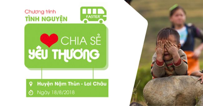 Băng rôn từ thiện Chia sẻ yêu thương