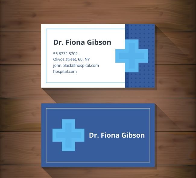 Name card của bác sĩ Fiona Gibson