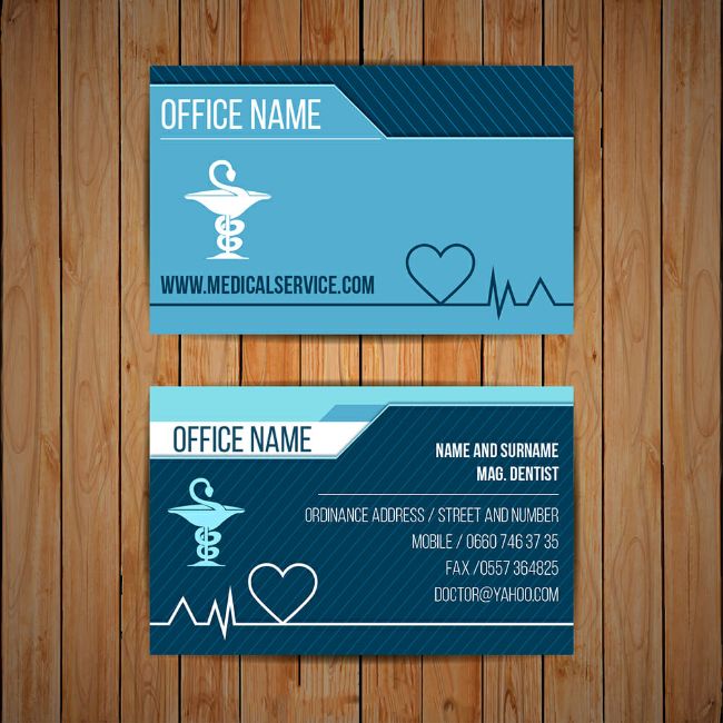 Name card bác sĩ theo mẫu tiêu chuẩn