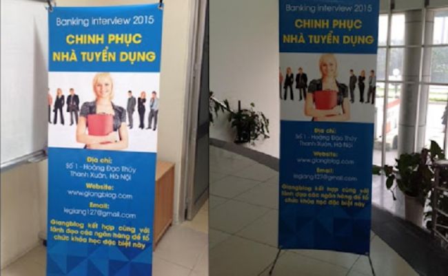 Standee tuyển dụng đẹp mắt thu hút ứng viên mẫu 2