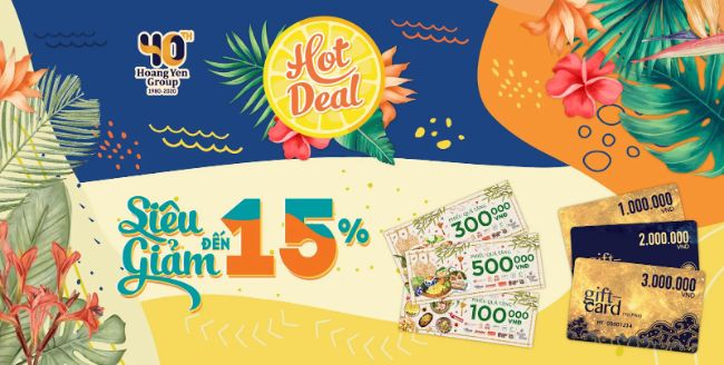 Mẫu voucher miễn phí của Hoàng Yến group