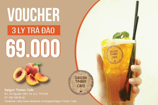 Mẫu voucher miễn phí của Saigon Timber Cafe