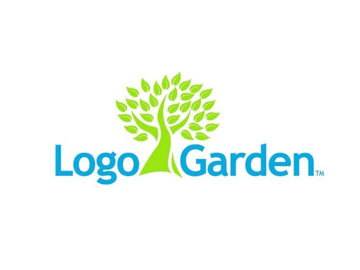 Logo Garden có phần nền chỉnh sửa dạng lưới tiện dụng